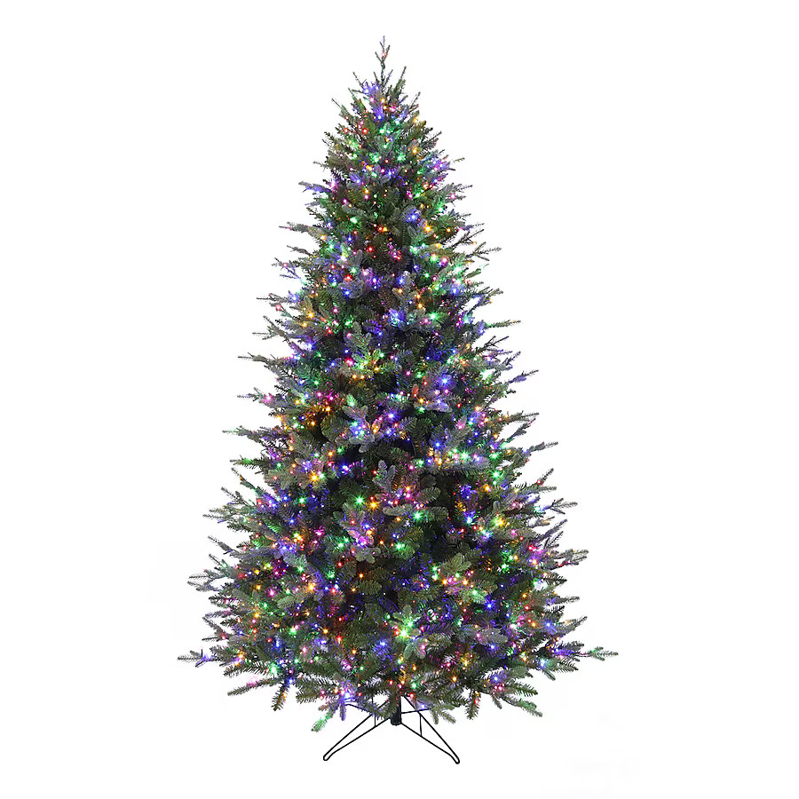 Holiday Living 7.5-ft New Kensington Pine Pre-lit Artificial Christmas Tree with Color Changing L... | Lowe's