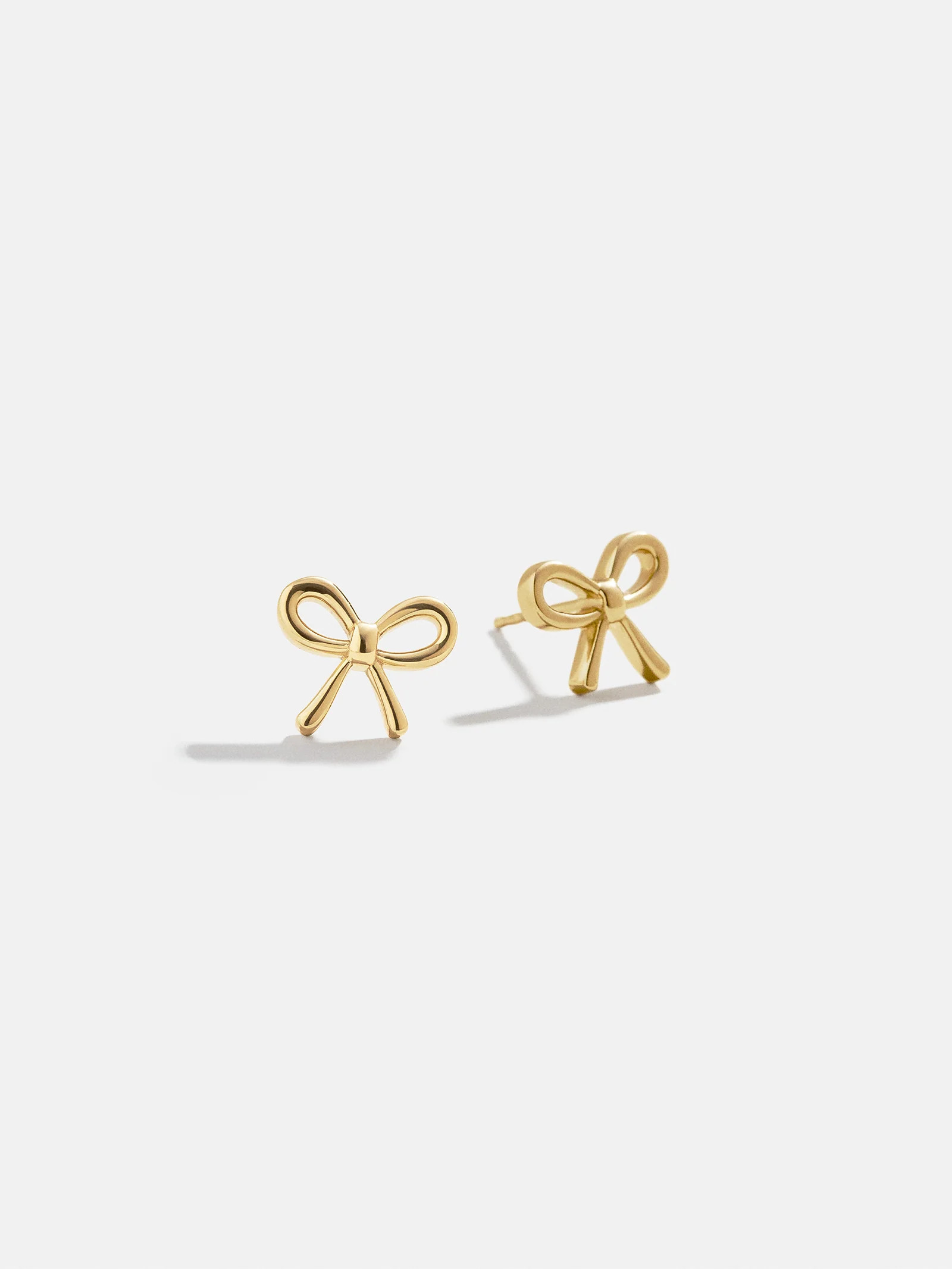 18K Gold Just For Fun Earrings - Bow | BaubleBar