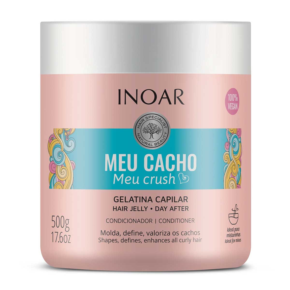 Gelatina Inoar Meu Cacho Meu Crush 500g 500g | DrogaRaia (BR)