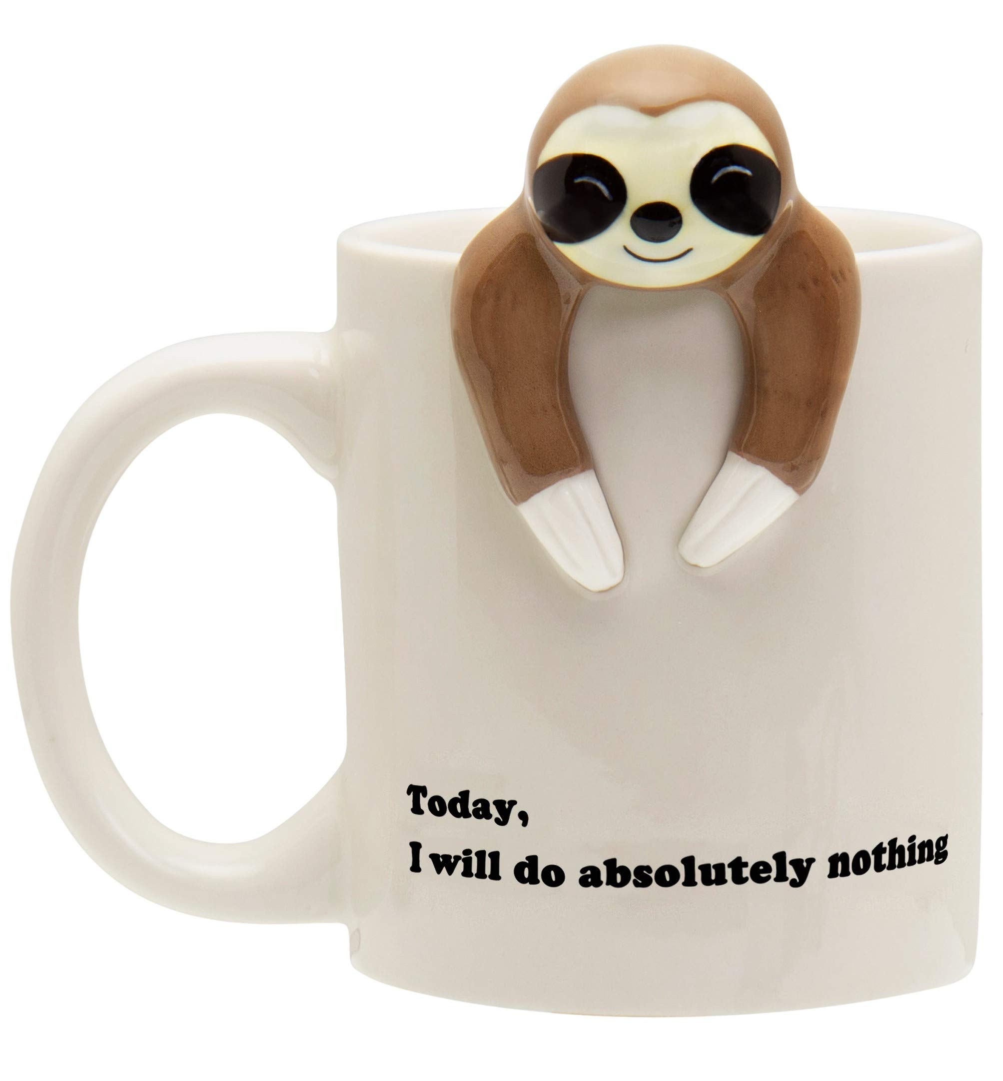 Decodyne Funny Sloth Coffee Mug - Cute Sloth Gifts For Coworkers Women & Men - White Elephant Gif... | Amazon (US)