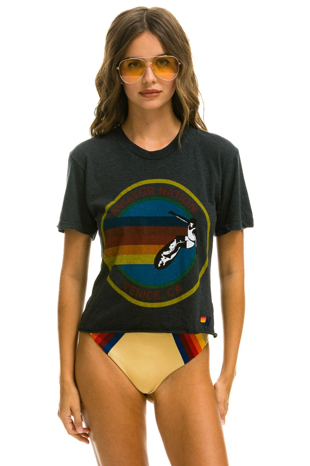 SIGNATURE BOYFRIEND TEE - CHARCOAL | Aviator Nation