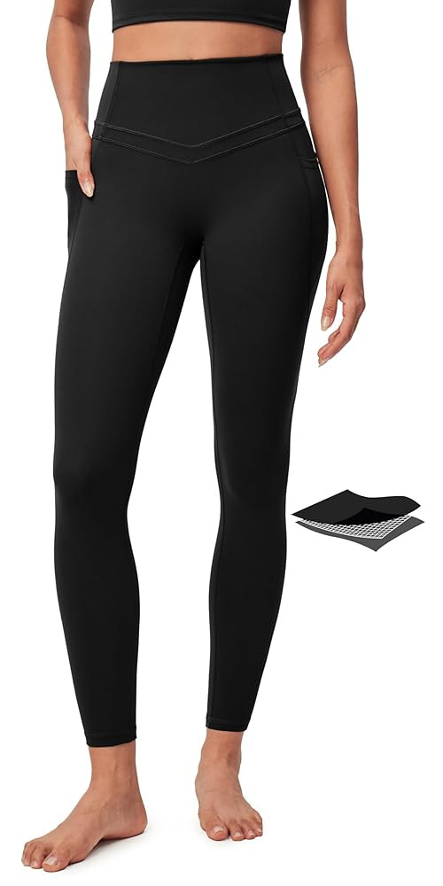 IUGA Compression Leggings with Pockets for Women Tummy Control Leggings No Front Seam Workout Hig... | Amazon (US)