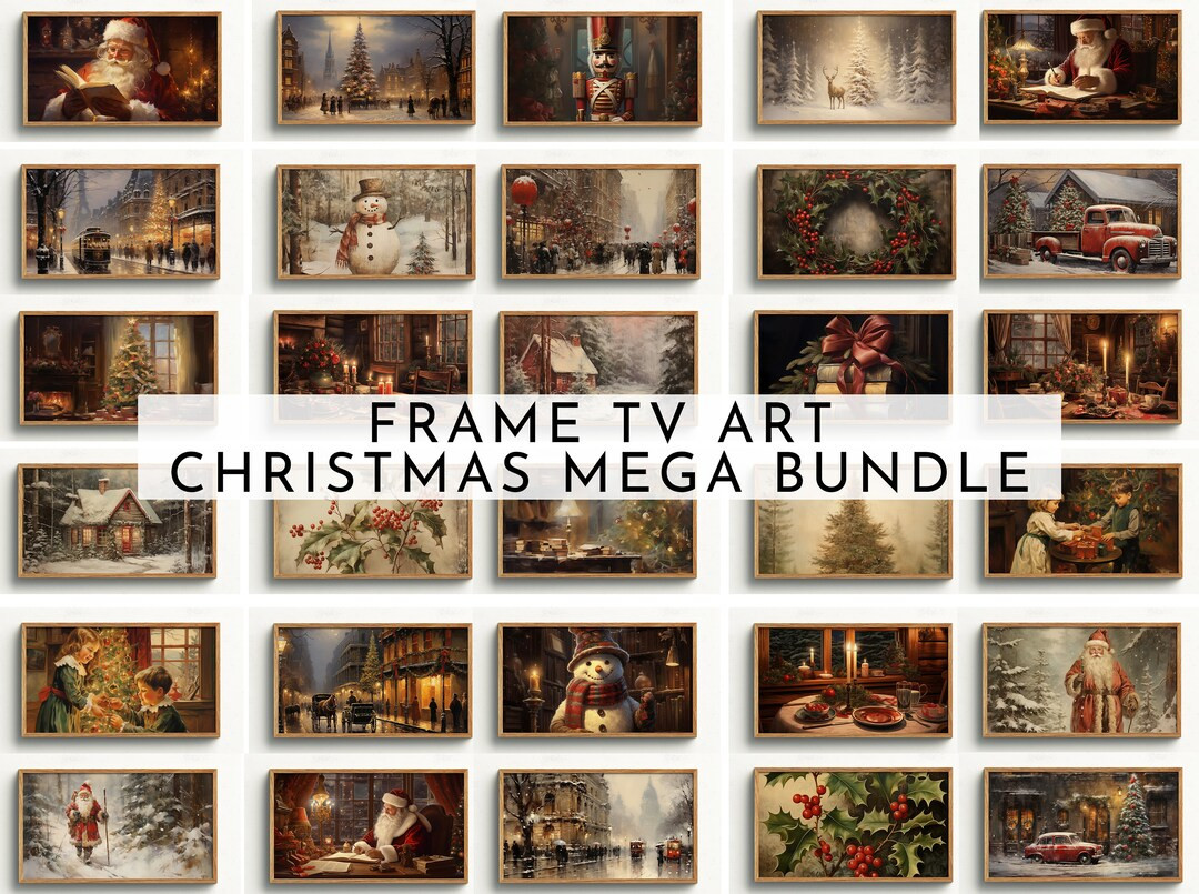 Samsung Frame TV Art Set Nostalgic Christmas Mega Bundle 54 - Etsy | Etsy (US)