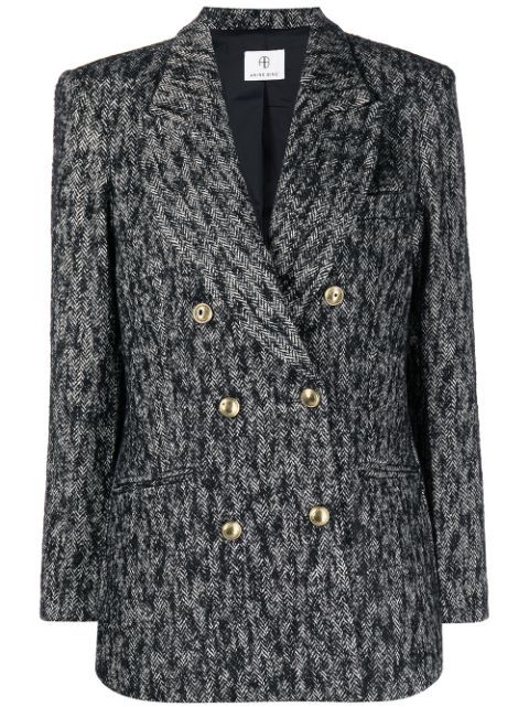 Dionne chevron double-breasted blazer | Farfetch (US)