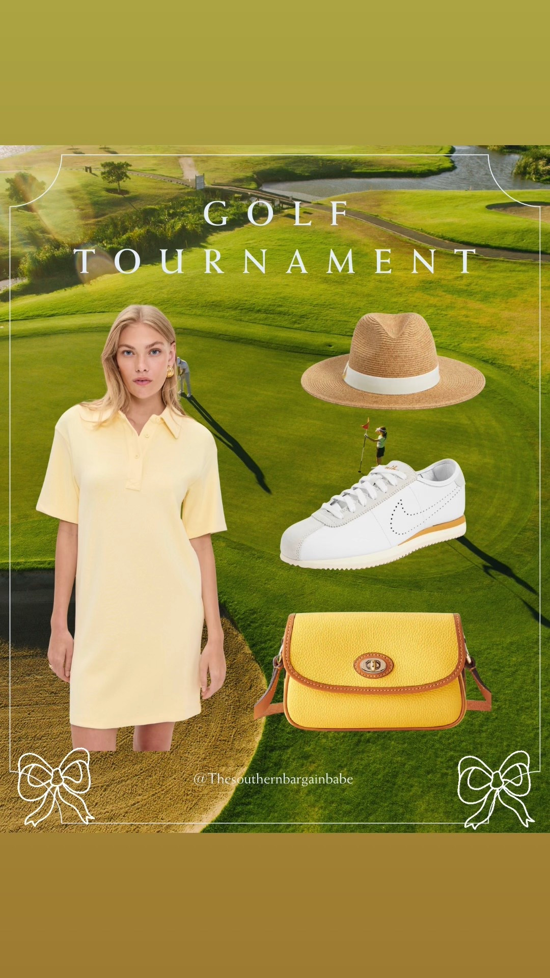 Sunny, classic, and course-ready 💛⛳️
A breezy polo dress with comfy sneakers and warm neutral accessories for an effortless tournament look you can wear all day. Everything is linked!

#LTKStyleTip #LTKSpring #GolfStyle #TournamentStyle #PreppyStyle #mastersootd

#LTKPetite #LTKootd #LTKActive