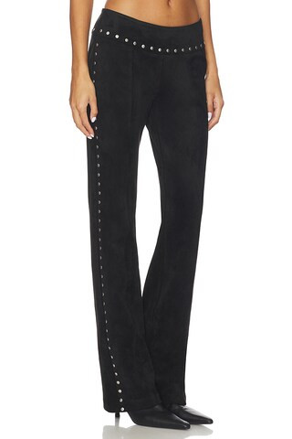 Regency Suede Pants in Black | Revolve Clothing (Global)