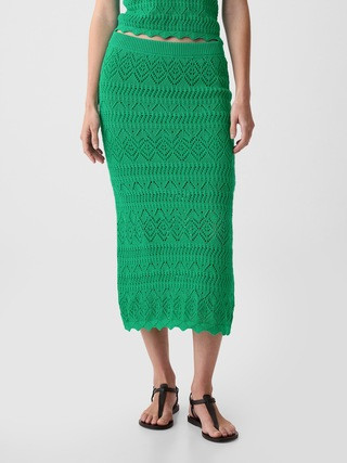 Crochet Pull-On Midi Skirt | Gap (US)