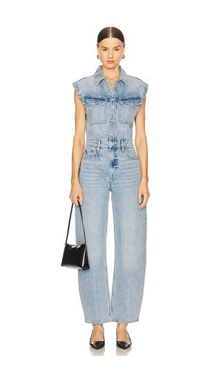 PISTOLA Ace Jumpsuit in Blue. - size XS | Revolve Clothing (Global)