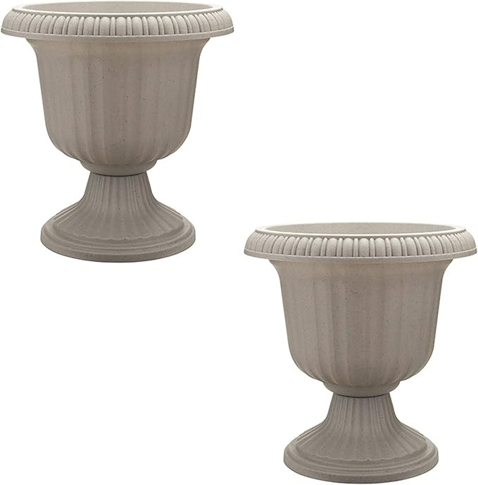 Southern Patio 2 Pack Utopian Urn Planter, Large 14 Inch Outdoor Pot, Lightweight Garden, Entrywa... | Amazon (US)