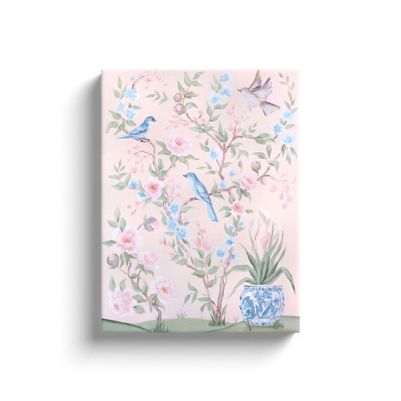 Blush Chinoiserie No. 2, Canvas Gallery Wrap | Etsy (US)