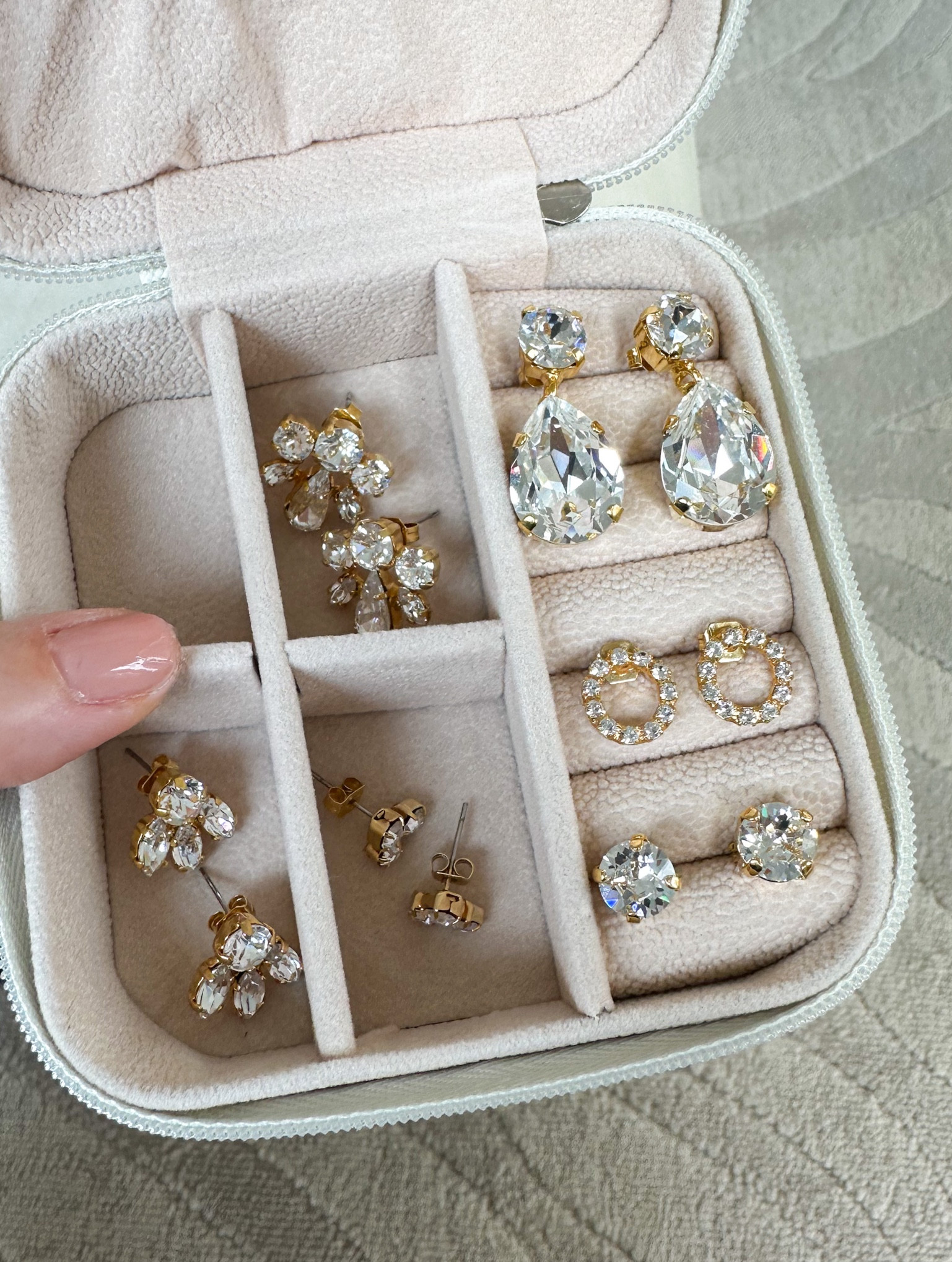 earrings for brides
wedding day earrings
Bridal studs
Dangle earrings
Cubic zirconia 
Bridesmaid box
Wedding accessories
Bachelorette
Bridal shower 
Formal earrings 
Holiday party
Gifts for her
Christmas earrings 
New Year’s Eve sparkle 
Etsy Shopp
Jewelry storage 

#LTKCyberWeek 

#LTKparties #LTKwedding #LTKtravel

#LTKParties #LTKWedding #LTKFindsUnder100