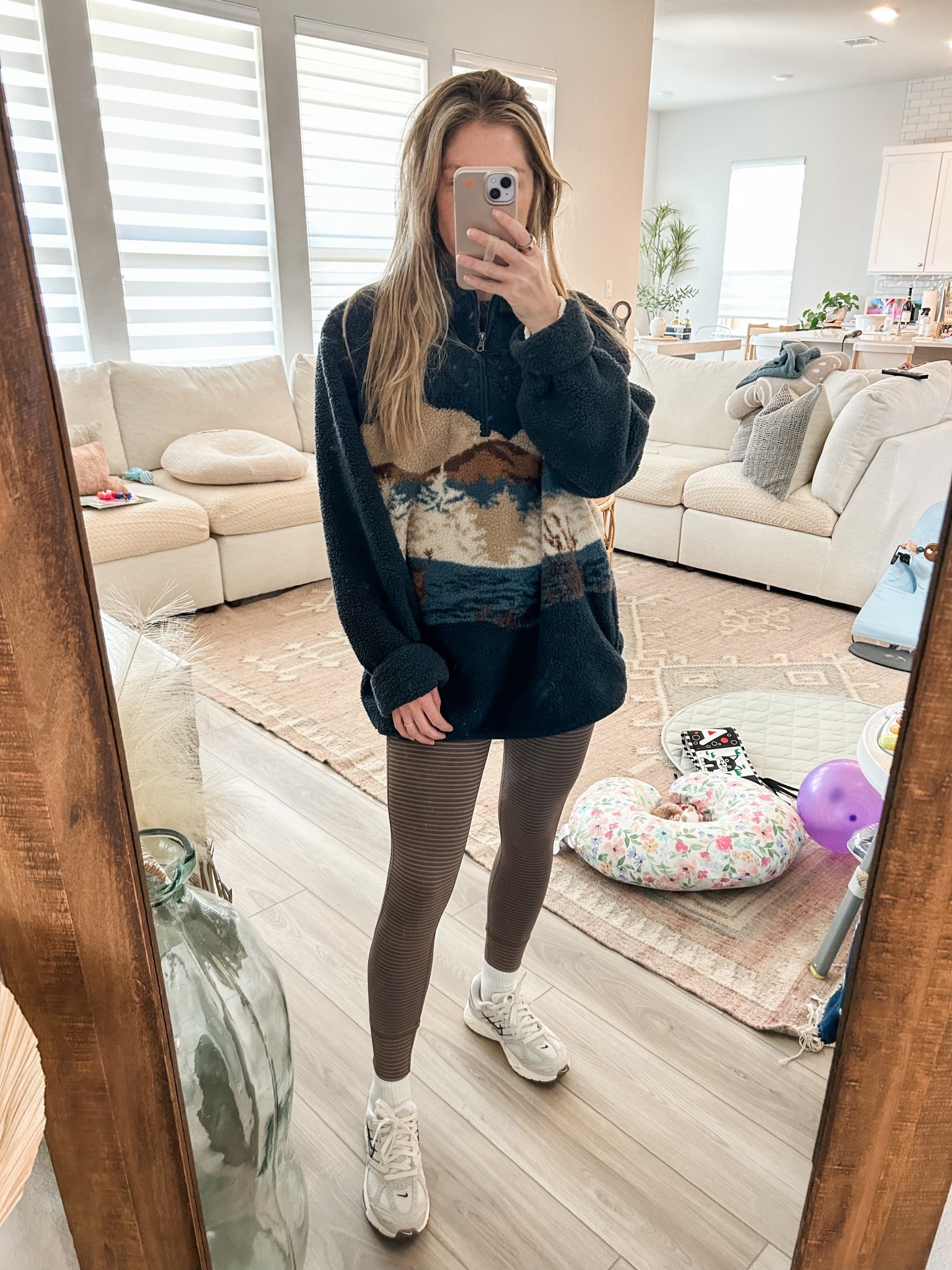 wearing L in the jacket 

#LTKmomlife #LTKootd #LTKSaleAlert