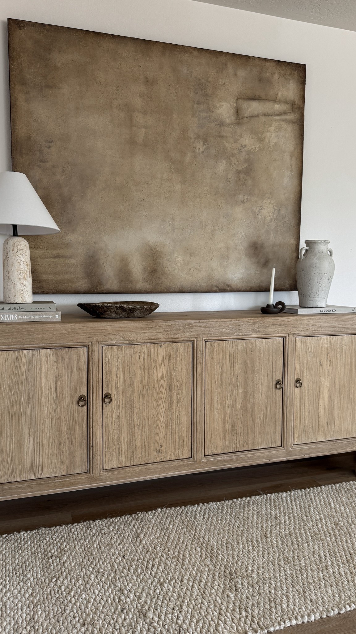 Sharing this organic modern sideboard styled with earthy home decor accents. The neutral textures, organic shapes, and minimal design make it the perfect inspiration for your modern organic living room. Shop my neutral home decor finds to bring cozy earthy style into your own home. 

 #LTKHome