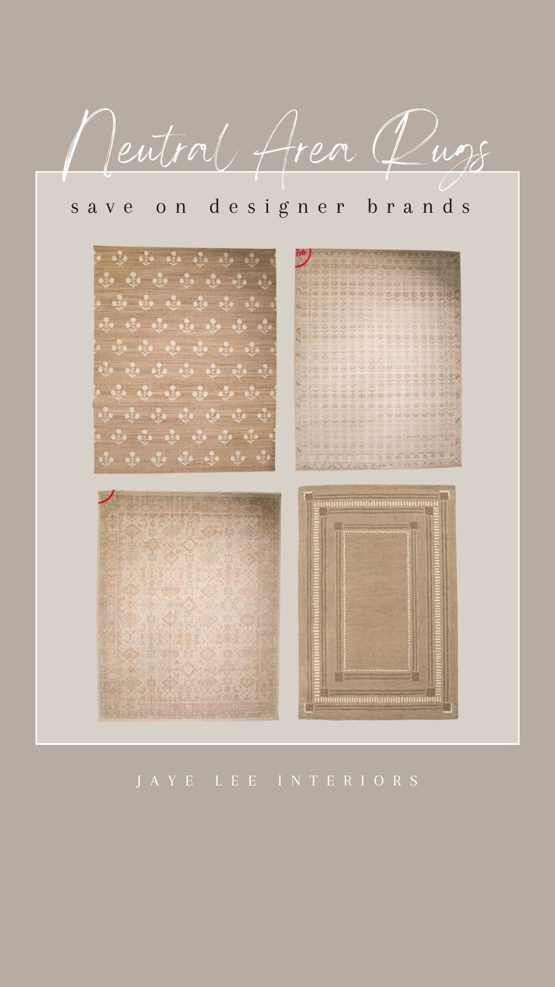 Timeless, Neutral Designer Area Rugs at a Fraction of the Price…
#arearug #livingroomrug #diningroomrug #neutralrugs #TJX #maxxinista #jleeinteriors

#LTKHome #LTKSaleAlert