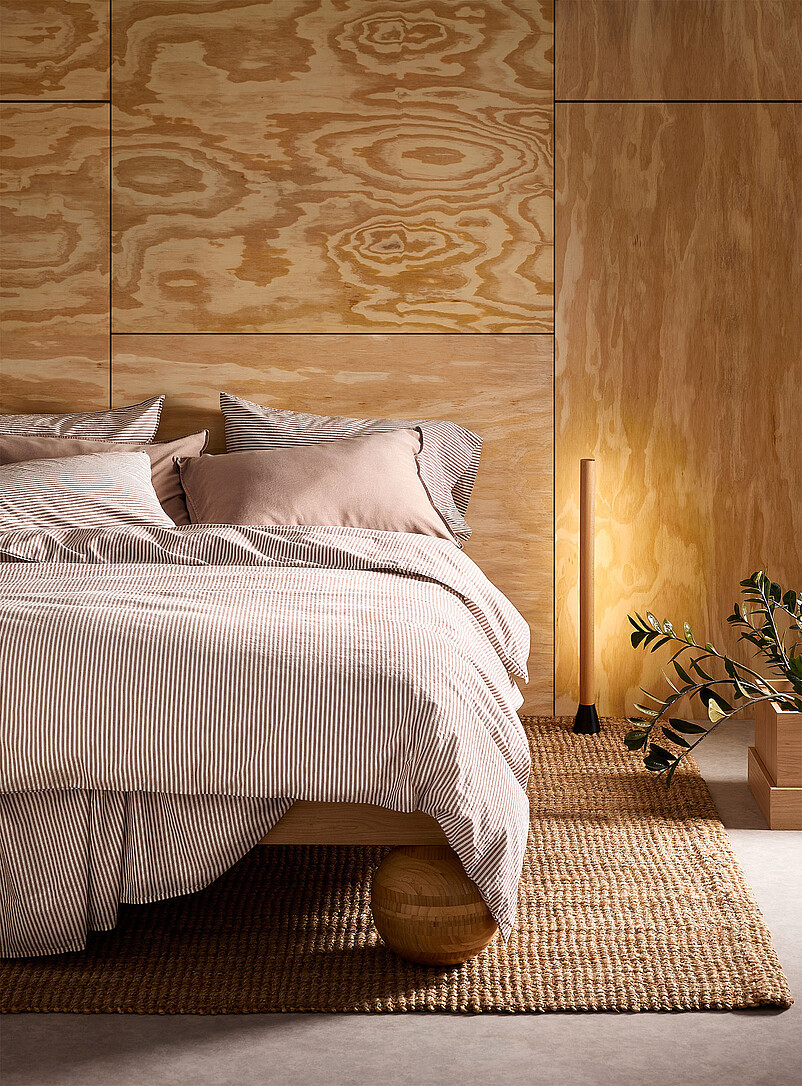 Fine stripes pure organic cotton duvet cover set | Simons