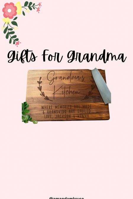 Mother’s Day
Gift for grandma 
Personalized cutting board 
Customized cutting board 
Personalized gift 
Customized gift 

#LTKhome #LTKfindsunder50 #LTKGiftGuide