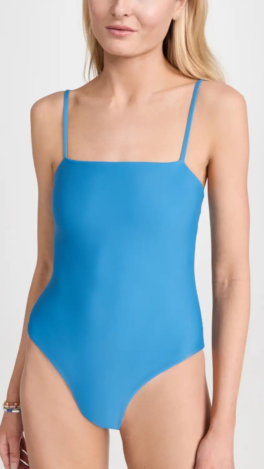 Malta Square Neck High Leg One Piece Swimsuit | Shopbop