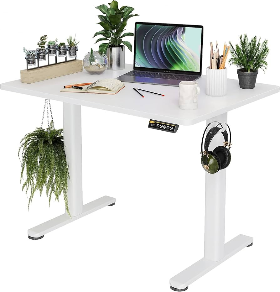 Claiks Electric Standing Desk, Adjustable Height Stand up Desk, 40x24 Inches Sit Stand Home Offic... | Amazon (US)