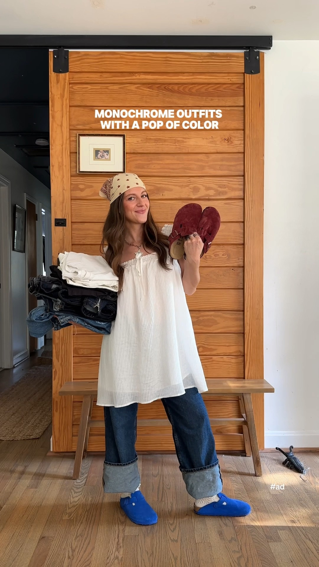 Monochrome fits with a pop of color 🤍  
Birkenstock color: Zinfandel 

#LTKStyleTip #LTKSeasonal