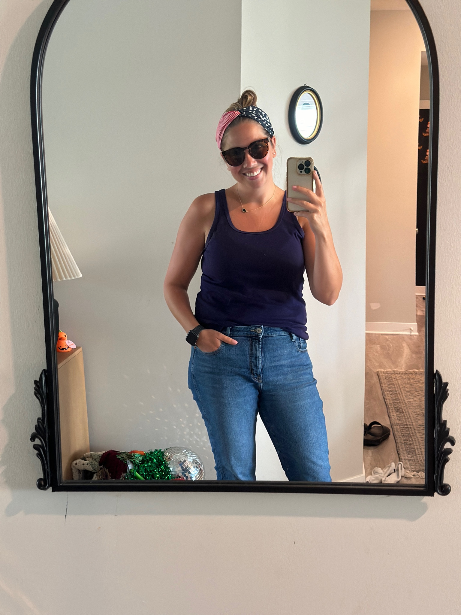 Simple easy red white and blue attire! 
#redwhiteblue #patriotic #fourthofjuly