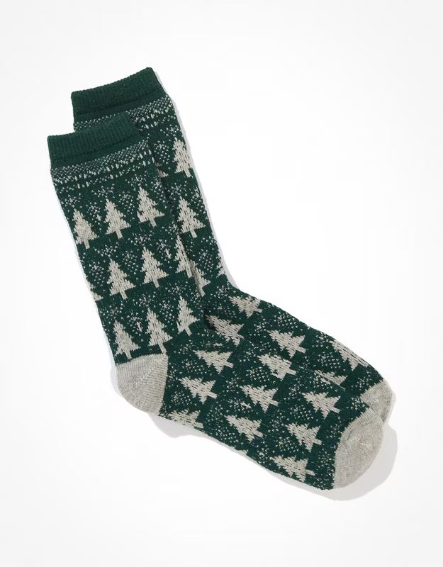 AE Wool Tree Crew Sock | American Eagle Outfitters (US & CA)