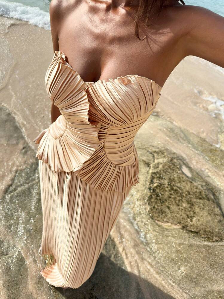 2 piece bandeau top and bottom | SHEIN