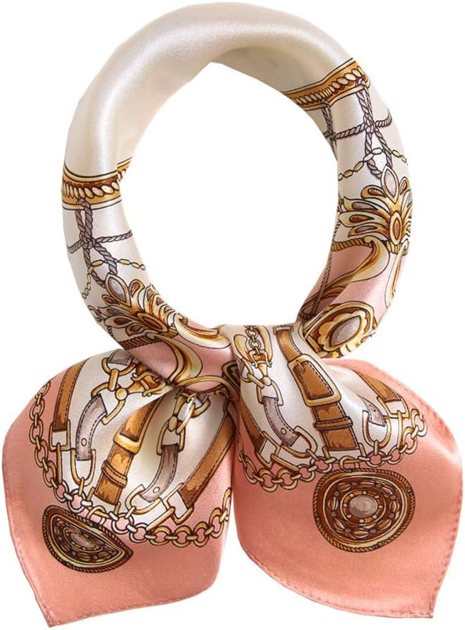 100% Mulberry Silk Scarf -21” Square Neckerchief with Gift Packed | Amazon (US)