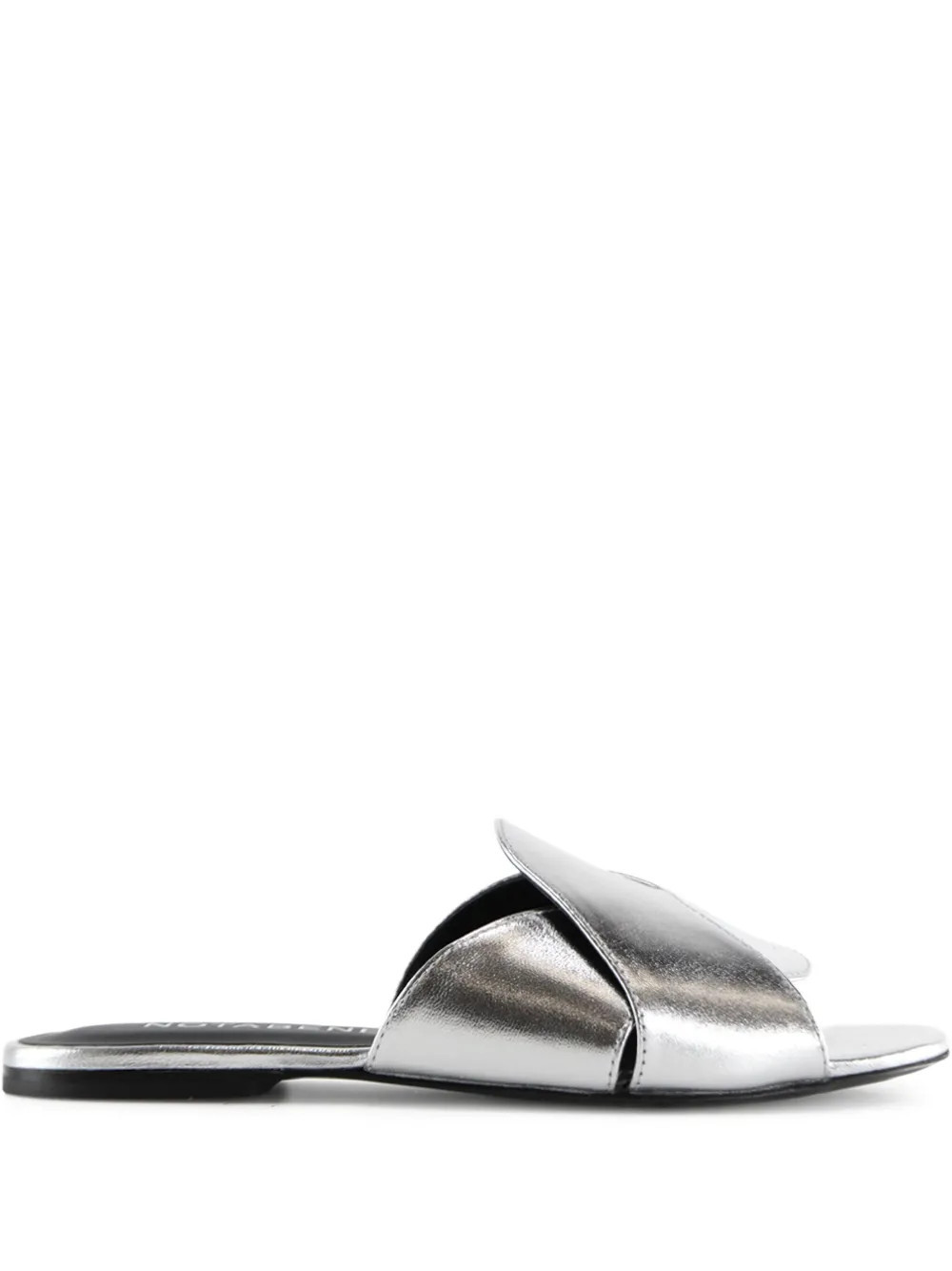 Notabene Fanny metallic slide sandals - Silver | Farfetch Global