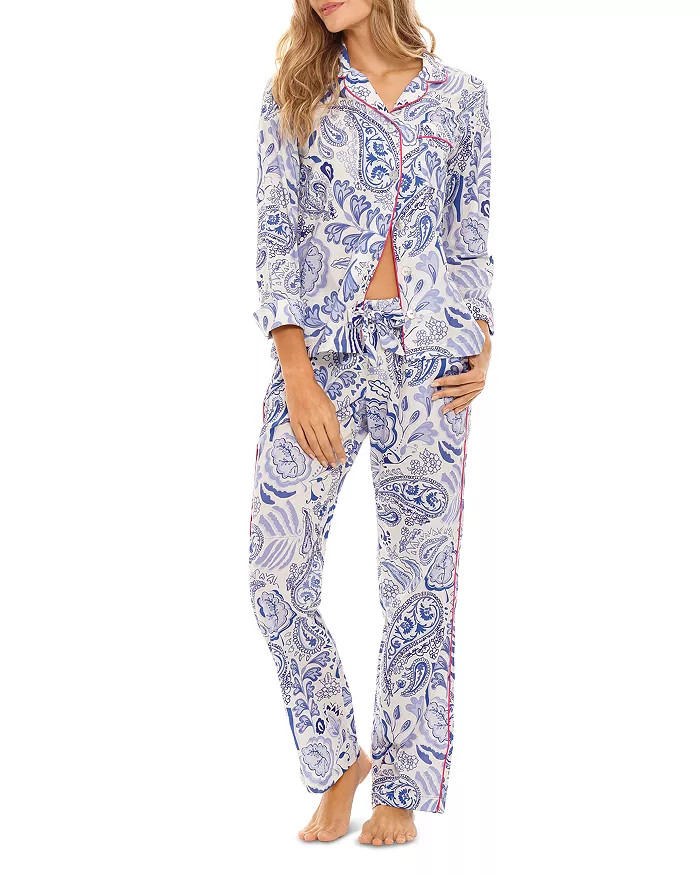 Emma Persian Blue Cotton Pajama Set | Bloomingdale's (US)