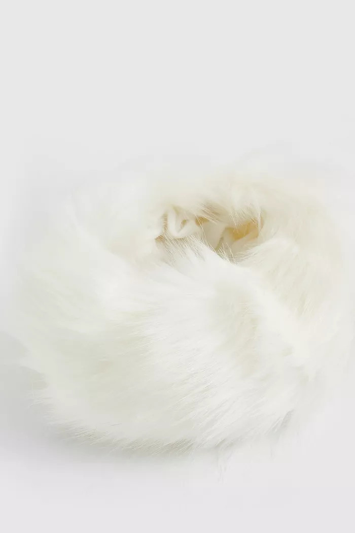 Cream Faux Fur Headband | Boohoo.com (UK & IE)