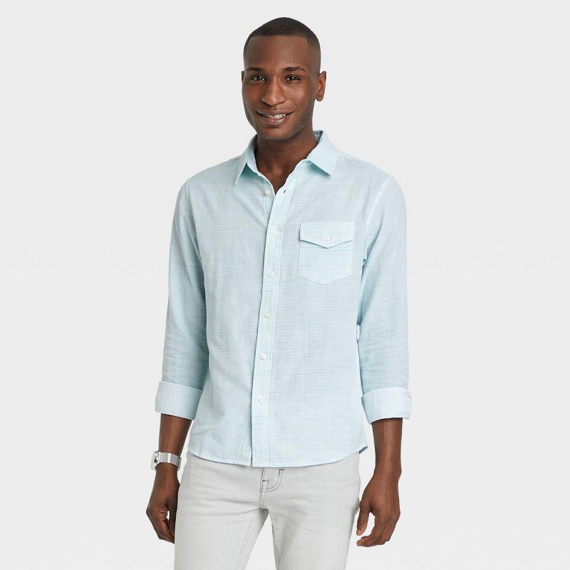 Men's Standard Fit Long Sleeve Button-Down Shirt - Goodfellow & Co™ | Target