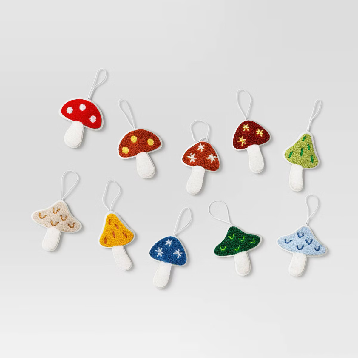 10pc Fabric Mushroom Christmas Tree Ornament Set - Wondershop™ | Target