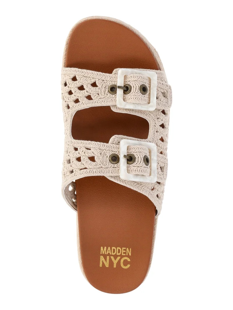 Madden NYC Women's Crochet Buckle Slide Sandals | Walmart (US)