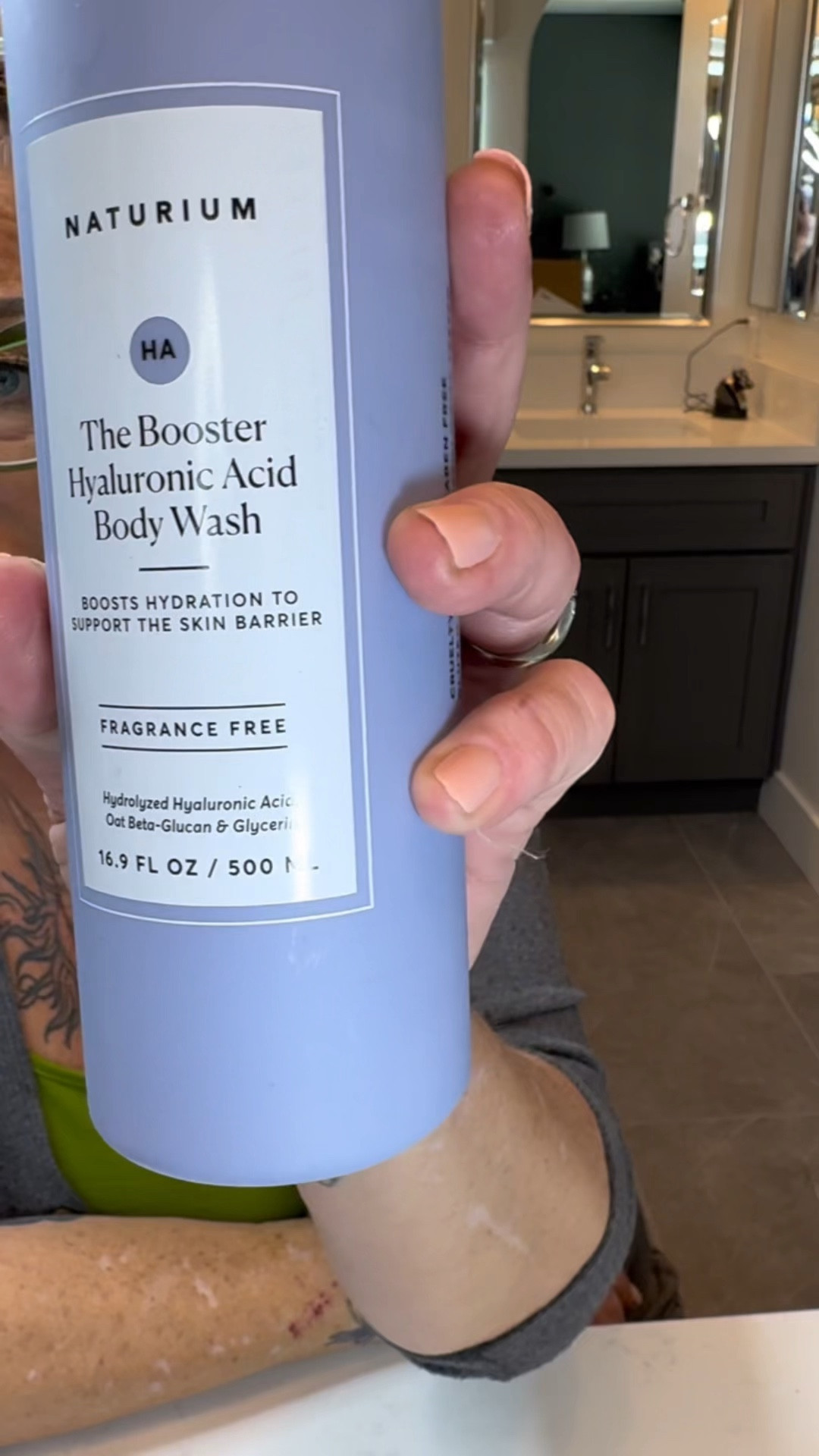 Naturium now available at Target
𝐓𝐇𝐄 𝐁𝐎𝐎𝐒𝐓𝐄𝐑 𝐇𝐘𝐀𝐋𝐔𝐑𝐎𝐍𝐈𝐂 𝐀𝐂𝐈𝐃 𝐁𝐎𝐃𝐘 𝐖𝐀𝐒𝐇
✔️ultra-hydrating body wash boosts moisture to help reduce dryness and irritation for healthier-looking skin. Formulated with hydrolyzed hyaluronic acid, plus seven molecular weights of sodium hyaluronate, this rich gel cleanser provides essential moisturization.
✔️RENEWING OAT BETA-GLUCAN COMPLEX- Helps nourish & soothe a compromised skin barrier
✔️Renewing Oat Beta-Glucan Complex
Helps nourish & soothe a compromised skin
✔️SUPER-CHARGED SODIUM HYALURONATE - Optimized ratio of seven molecular weights provide essential moisturization
✔️GLYCERIN - a potent humectant, hydrates & helps skin retain moisture
✔️PANTHENOL (VITAMIN B5) - soothes dry, irritated skin
𝐓𝐇𝐄 𝐄𝐍𝐄𝐑𝐆𝐈𝐙𝐄𝐑 𝐌𝐀𝐍𝐃𝐄𝐋𝐈𝐂 𝐀𝐂𝐈𝐃 𝐁𝐎𝐃𝐘 𝐖𝐀𝐒𝐇
✔️Our energizing body wash cools on contact, invigorating and deeply cleansing the skin. Formulated with fermented sugar cane and mandelic acid, a gentle yet effective AHA, this refreshing cleanser helps to neutralize and fight body odor.
✔️4.50-5.50, Lather, Rich & Plush, Format, Gel-Cream, Luxurious, After Feel,Refreshed
Fermented Sugar Cane Odor Fighting System
✔️Plant-based odor neutralizer derived from sustainable sugar cane
✔️Fermentation process of natural sugar cane yields four groups of odor-fighting enzymes
✔️MANDELLIC ACID - gentle AHA helps minimize oil, smooth texture & maintain a lower pH to promote ultra-clean smelling skin
✔️FERMENTED SUGAR CANE - contains four groups of odor eating enzymes to neutralize body odor
✔️NATURE-IDENTICAL MENTHYL LACTATE - cooling agent provides an instant refreshing feel post-cleanse that is mild & non-irritating

#LTKxTarget #LTKover40 #LTKbeauty