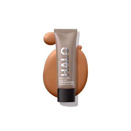 Smashbox Halo Healthy Glow Tinted Moisturizer with SPF 25 | 24-Hour Hydrating Skin Tint with Buildable Coverage and Dewy Finish | Hyaluronic Acid & Niacinamide for Face, Dark Neutral, 0.41 Fl Oz | Amazon (US)