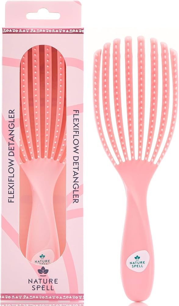 Nature Spell FlexiFlow Detangling Hair Brush, Flexible Strands for Gentle Brushing, Eliminates Kn... | Amazon (UK)