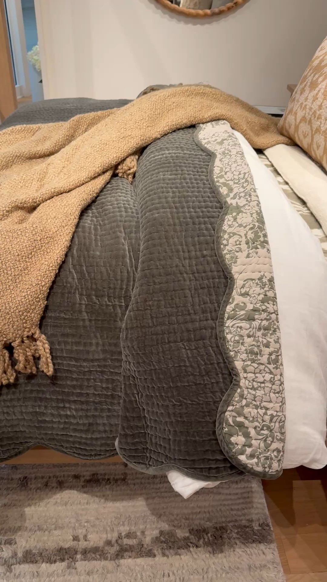 Beautiful reversible velvet quilt, bedroom decor, bedding 

#LTKOver40 #LTKHome #LTKSeasonal