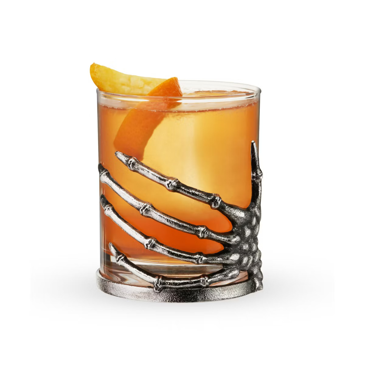 Twine Skeleton Hand Cocktail Tumbler, Gothic Whiskey Glass with Metal Skeleton Wrap, Spooky Hallo... | Target