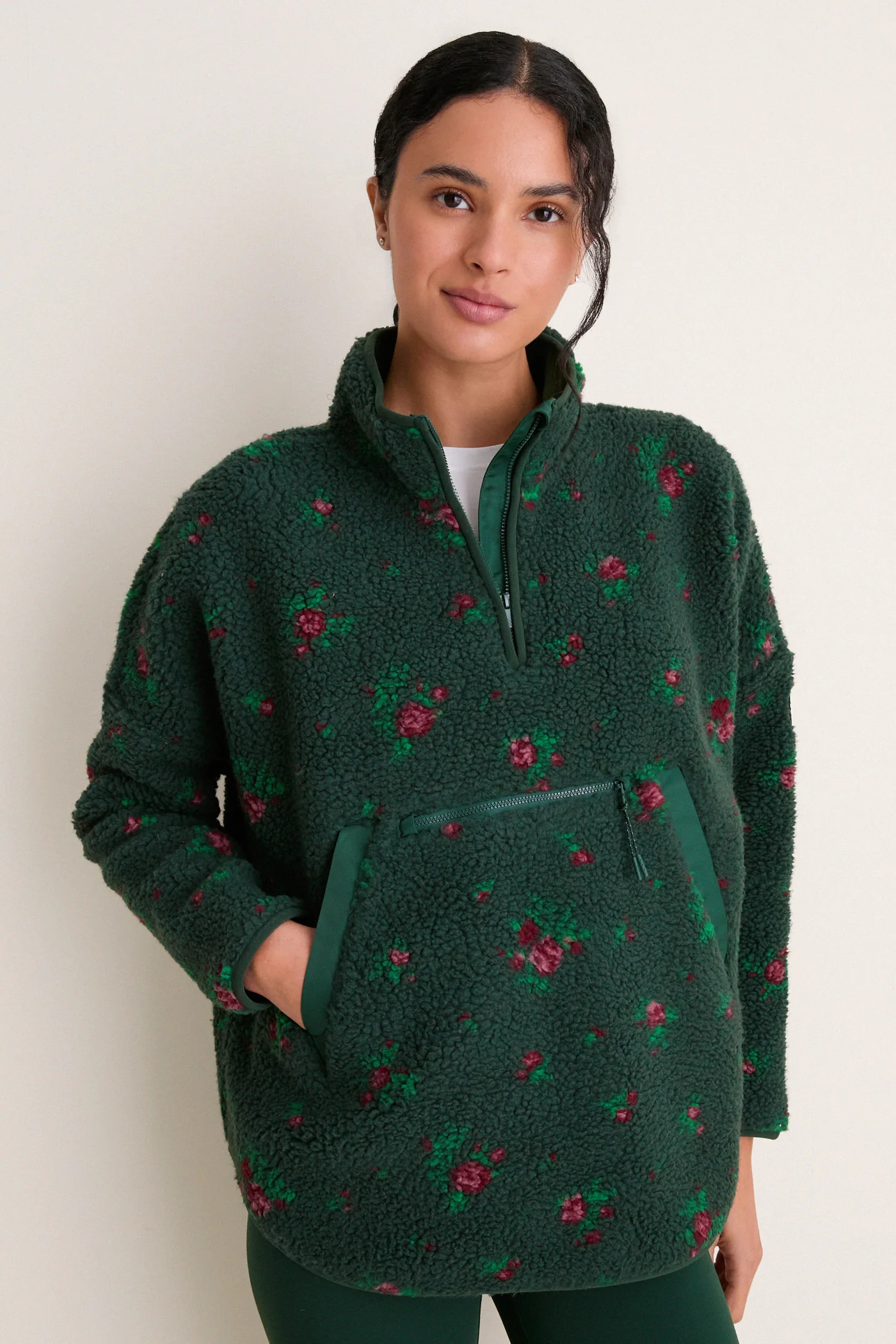 Floral Pine Fleece Cady Quarter Zip | Tuckernuck (US)