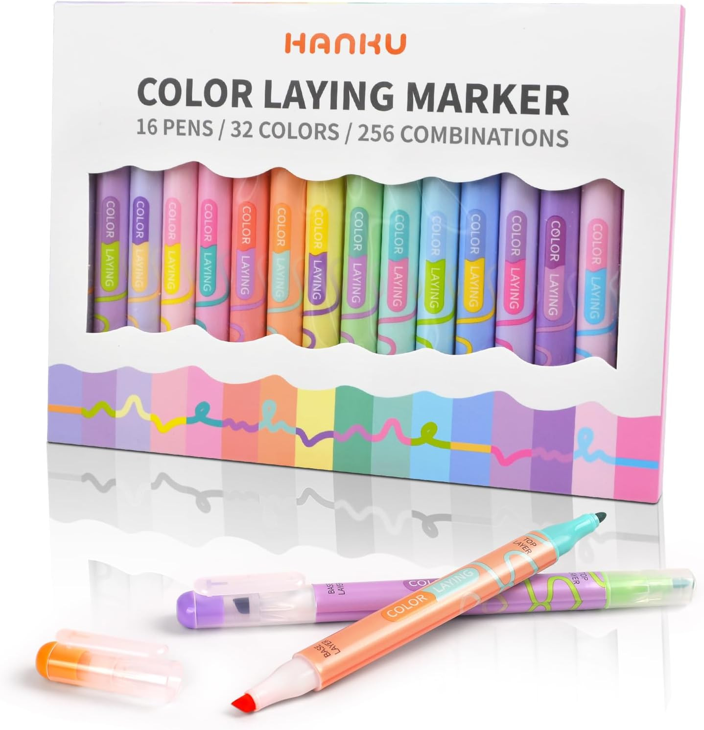 Color Layering Double Sided Markers,16pcs 32Colors Dual Tip Magic Markers,Broad and Fine Tips,Col... | Amazon (US)