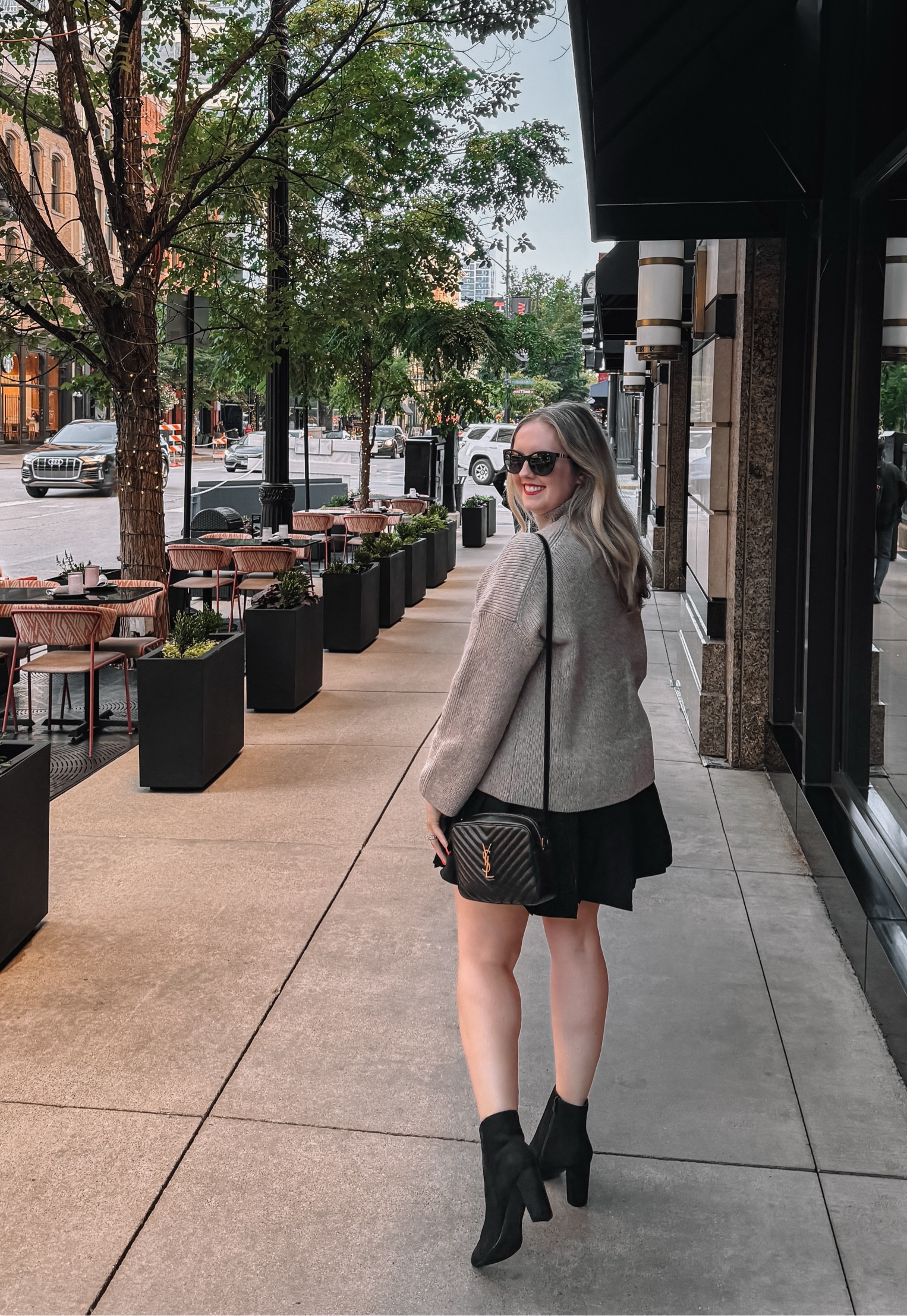 Date night outfits, fall family photos or any cute occasion. These boots are adorable and super reasonably priced (also very true to size). Sweater is cozy and cute, and part of the LTK Fall Sale! Currently 20% off! Also LOVE my YSL bag. 

#LTKFallSale #LTKSeasonal #LTKMidsize