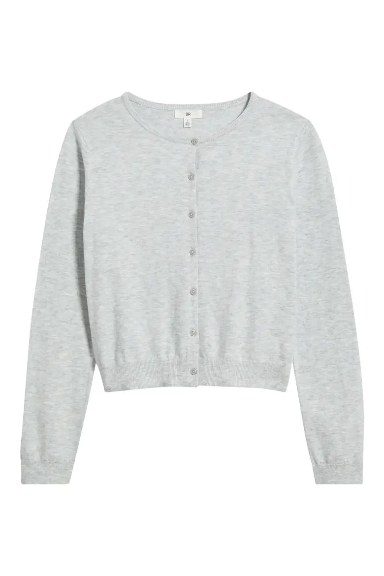 Crewneck Cotton Blend Cardigan (Women) | Nordstrom | Nordstrom