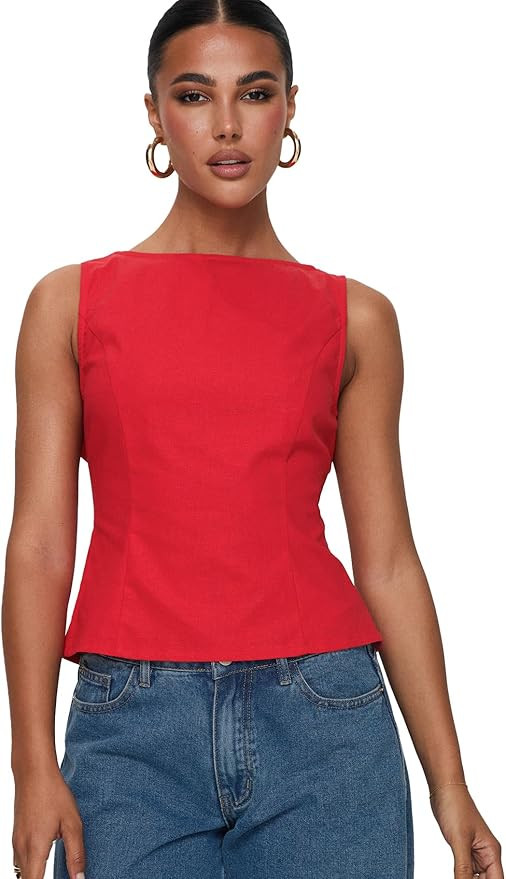 Princess Polly Lilitina Top, Red | Amazon (US)