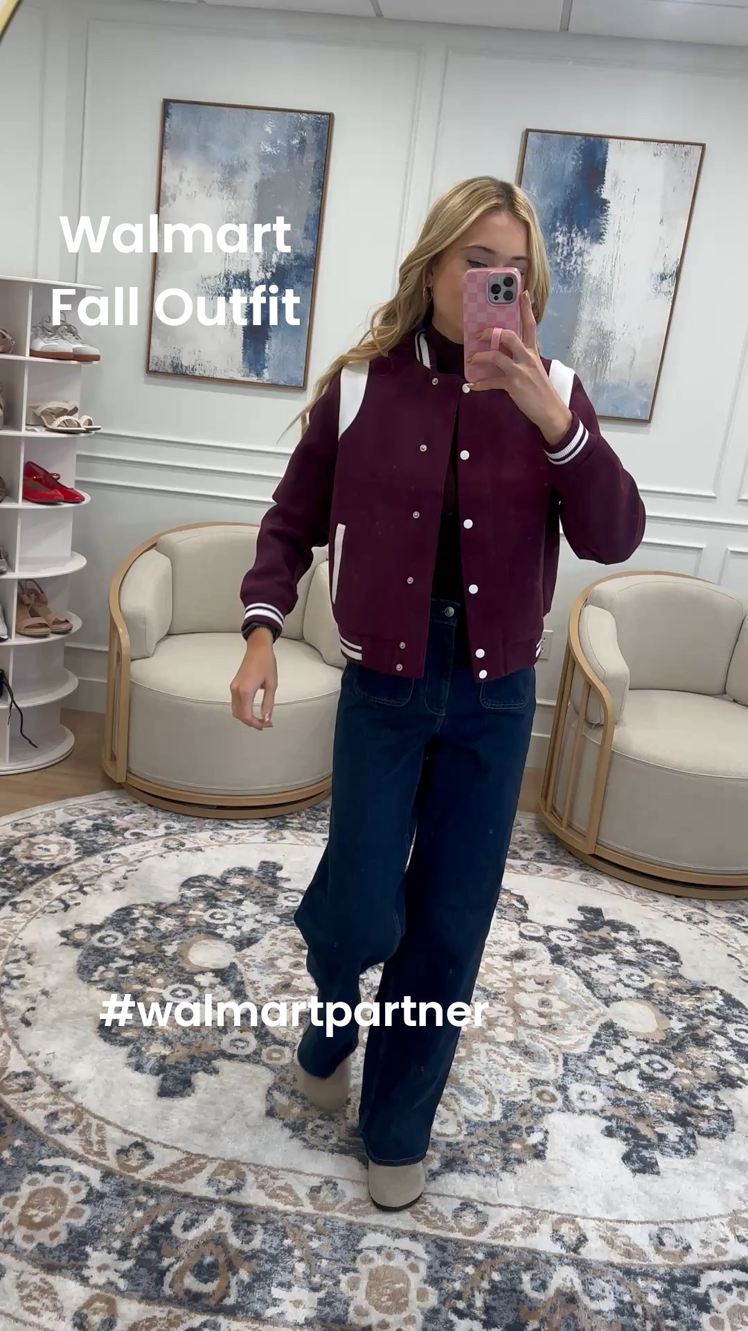 #walmartpartner @walmartfashion#walmartfashion cute Walmart fall outfit, this is a must have lightweight jacket. Size small. Great for football games too 

#LTKFindsUnder50 #LTKSeasonal #LTKTall