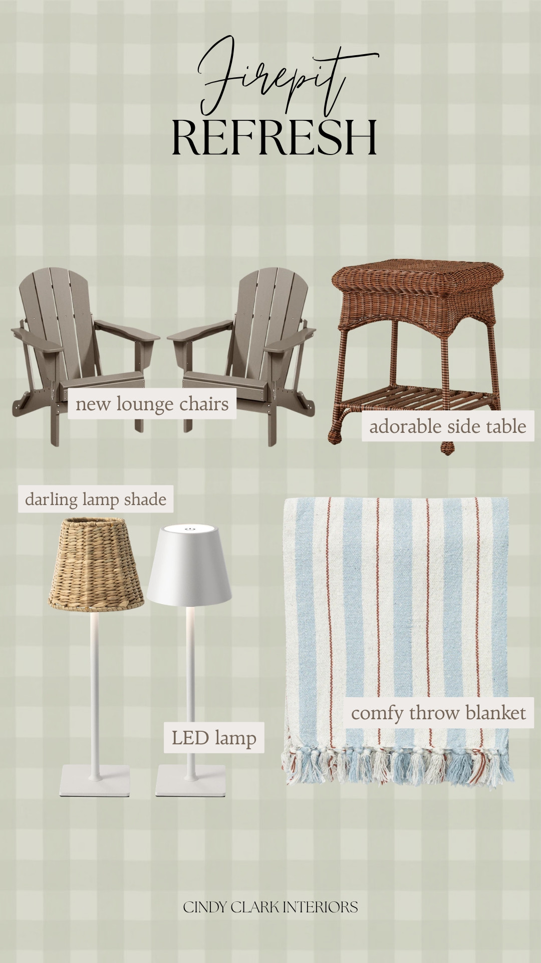 had to do a firepit refresh for the summer nights! 
I love keeping a blanket around to get extra cozy!

outdoor decor, home decor, outdoor furniture

#LTKmomlife #LTKHome