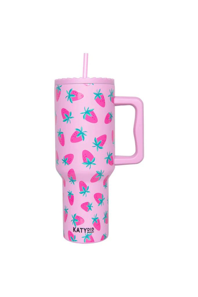 Subtle Strawberry 38 Oz Tumbler Cup | Katydid.com