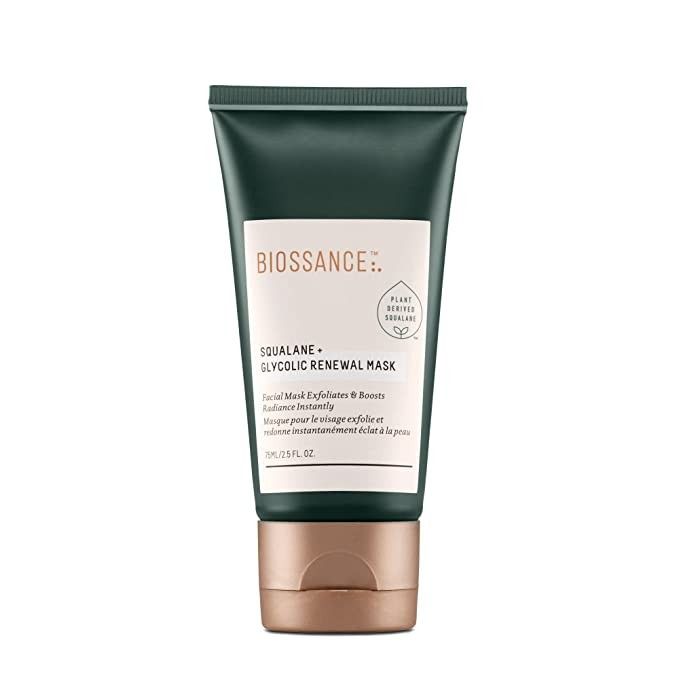 Biossance Squalane + Glycolic Renewal Mask. All-in-One Peel, Exfoliator and Mask with AHAs to Min... | Amazon (US)