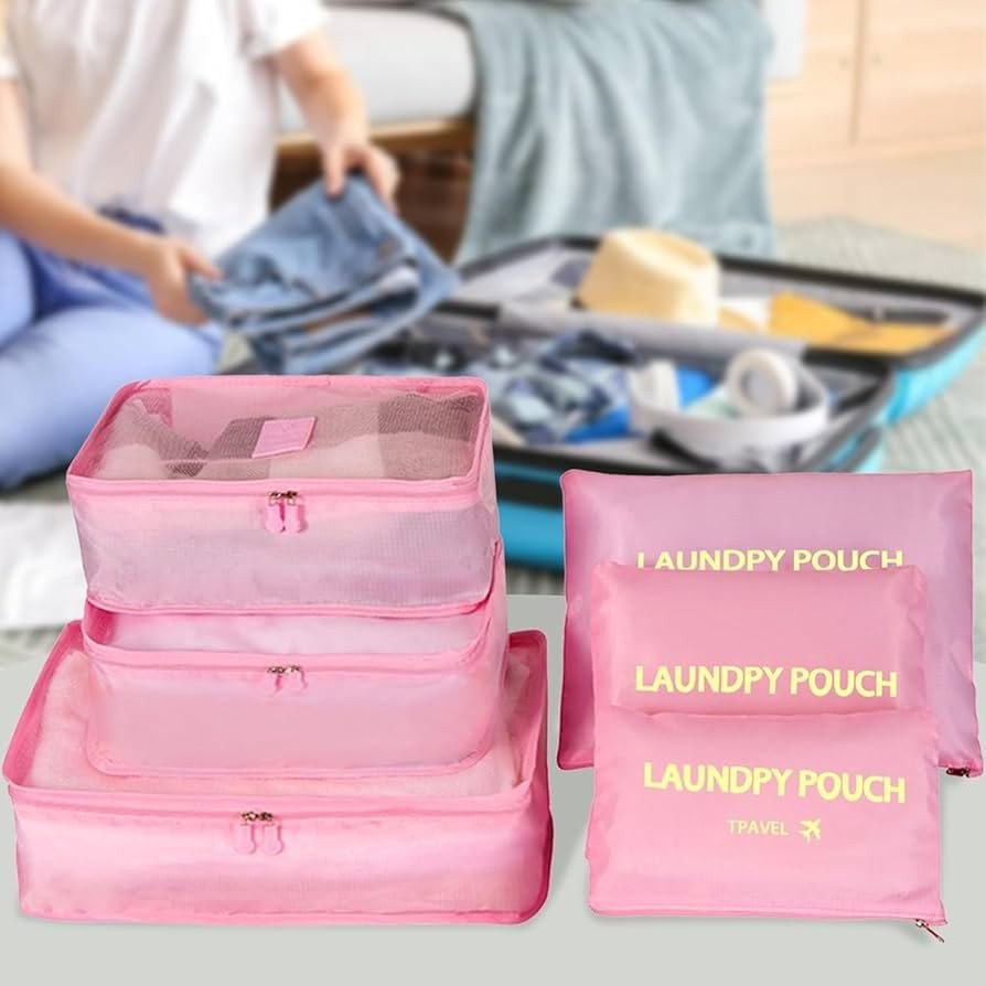 6 Set Luggage Packing Organizers for Travel Accessories Suitcase Organizers Travel Essentials（P... | Amazon (US)