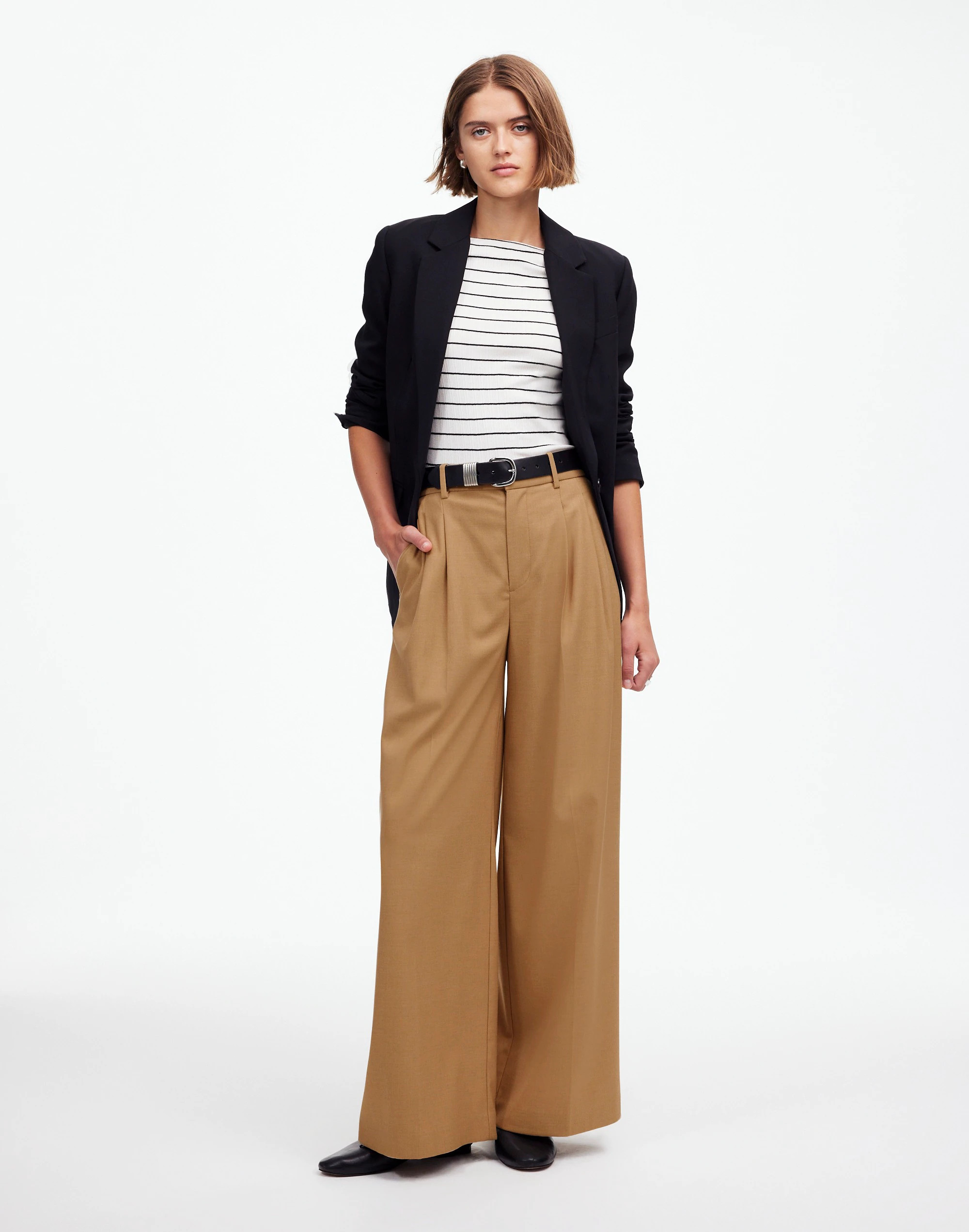 The Harlow Superwide-Leg Trouser in Brushed Twill | Madewell | Madewell