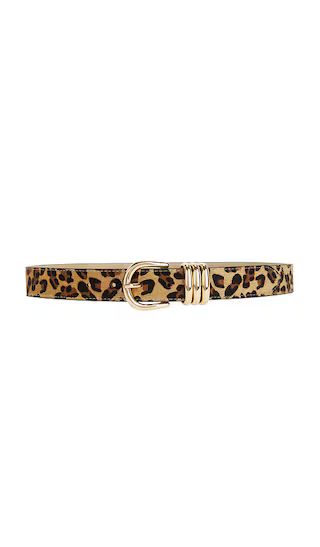 Polished Faux Fur Belt in Leopard & Gold | Revolve Clothing (Global)